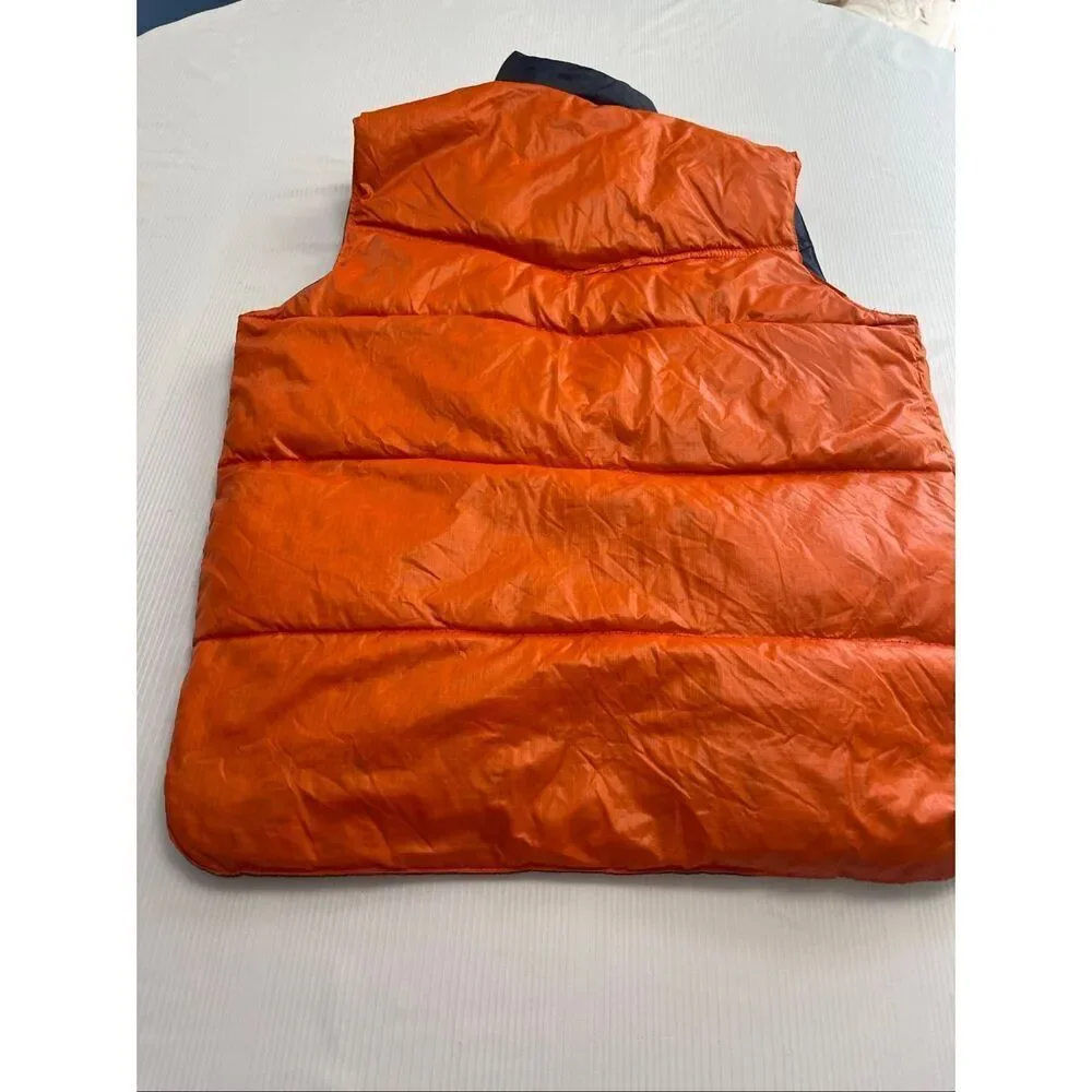 Mohawk Vintage Blue Orange Nylon Reversible Vest Size Small